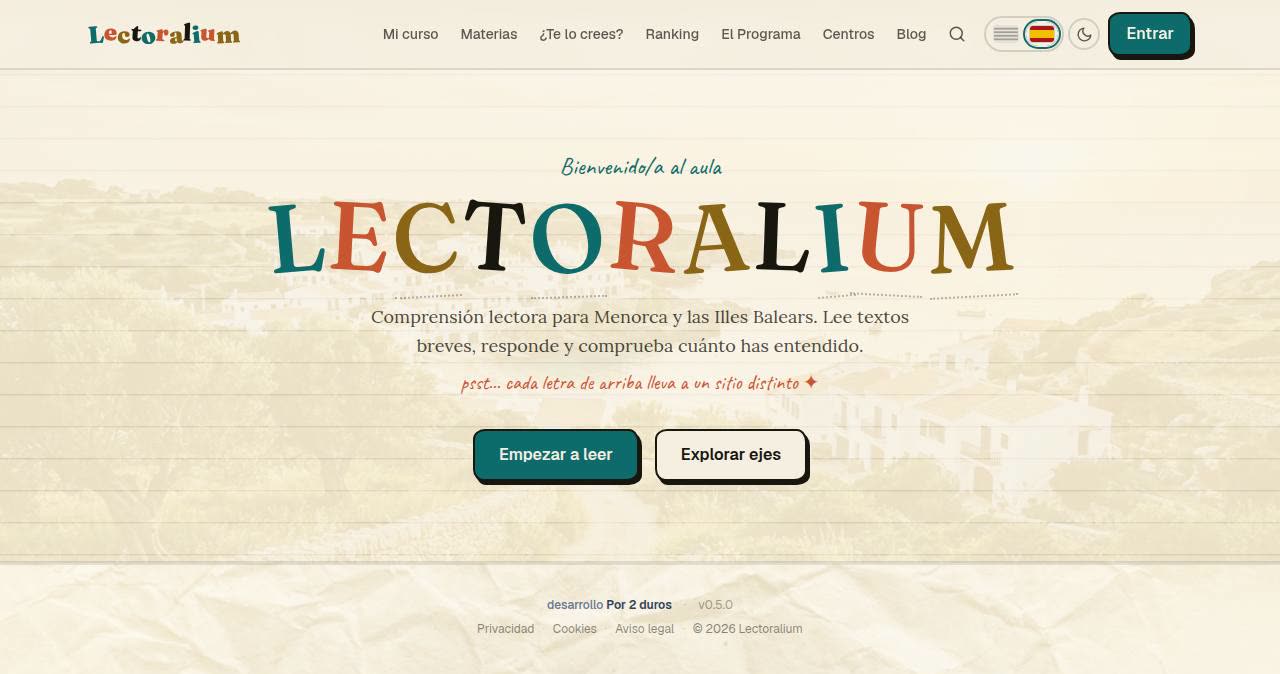 Portada de Lectoralium: comprensión lectora para Menorca y las Illes Balears